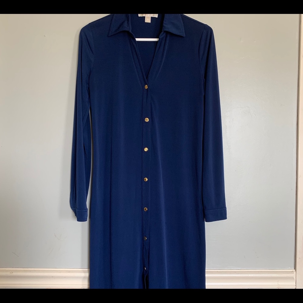 Michael Kors blue shirt dresd